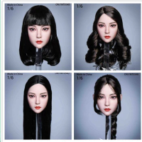1/6 Scale Female Doll Head Sculpt Beautiful Girl Head Carving Model Fit 12" Action Figure Body YMT054