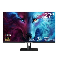 27inch 75Hz 2K Computer Gaming IPS LCD Monitor 2560*1440 1ms Response Free-Sync Rotary Lift With Speaker