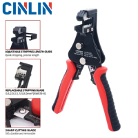 Multifunctional Wire Stripper Stripping Range 0.8-8mm AWG18-8 With Thread Trimmer &amp; Terminals Crimping Pliers Electrician Tools