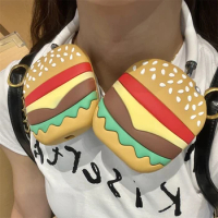 Hamburger Delicious Simulated Protective Case for Apple Airpods Max Headphones Cartoon Cover Silicone Anti-scratch Accessories