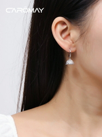 CAROMAY氣質優雅荷花蓮蓬耳環女年新款潮耳釘設計感高級耳飾