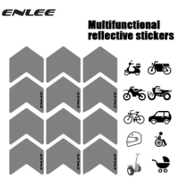 ENLEE Bike Reflective Arrow Sticker Safety Warning Sticker for Car Bumper Trunk Reflector Hazard Tape Car Styling Luminous Film