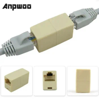 ANPWOO High Quality 10pcs RJ45 CAT5 Coupler Plug Network LAN Cable Extender Connector Adapter