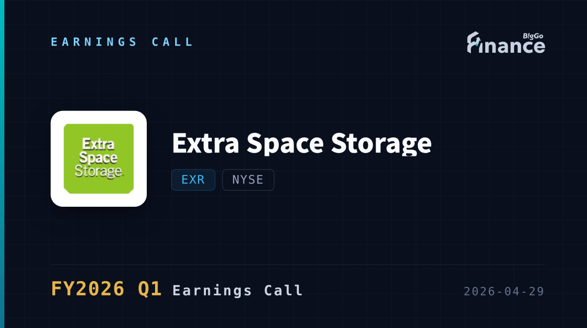 [EXR Q1 2026 Earnings Call] Extra Space Storage Reports 1.7% Same-Store ...
