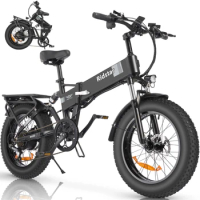 H20 Electric Bicycle 48V 1000W Fat Tire Electric Bike 20 Inch folding Outdoor Best Mountain Bicycle Snow Ebike Waterproof 15AH