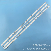 LED Backlight strip 8 lamp For TCL 40'' TOT_40D2700_3X8_3030C_4S1PX2 4C-LB400T-YH5 FLTV-40T11 40FA3204 42M4080A 4c-lb400t-yhs