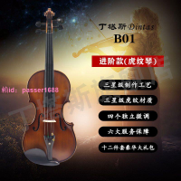 丁塔斯B01虎紋歐料小提琴初學者自學練習專業級考級小提琴樂器