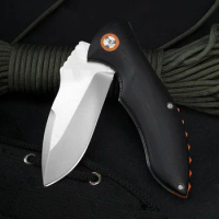Outdoor Folding Knife G10 Handle 9cr18mov Blade Camping Safety Lifesaving Portable Pocket Knives EDC Tool