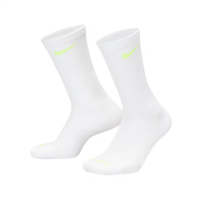 【NIKE 耐吉】休閒襪 Everyday Plus 白 螢光色 長襪 中筒 運動 吸濕快乾 3雙入(SX6888-938)