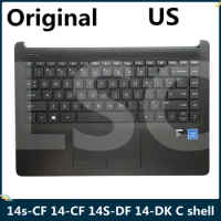 LSC New For HP 14s-CF 14-CF 14S-DF 14-DK C Shell Case Top Cover With Keyboard Gray L24818-001 US Layout