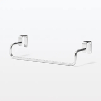 【MUJI 無印良品】不鏽鋼掛門式收納/毛巾用橫桿/小 寬20.5x深7.5x高5.5 cm