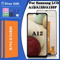 High Quality For Samsung A12 LCD SM-A12F SM-A12F/DSN LCD Display Touch Screen Digitizer Assembly For Samsung A125 lcd