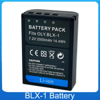 New 2000mAh 7.2V BLX-1 Rechargeable Li-ion Battery BLX1 for Olympus OM-1 OM1 Micro SLR Camera OM System