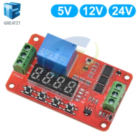 DC 5V 12V 24V 1 Channel Relay Module FRM01 Multifunction Relay Loop Delay Timer Switch Self-Locking Timing Board
