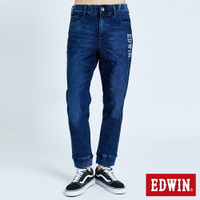 EDWIN JERSEYS 迦績 EJ6 保溫款 柔感內刷毛中低腰縮口牛仔褲-男款 酵洗藍 JOGGER