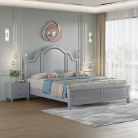 Pretty King Size Double Bed Modern Elegant Girl Superking Loft Bed Princess Wood Camas De Dormitorio Furniture Home