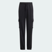 【adidas 愛迪達】長褲 童裝 大童 女童 J SL FT C PT 黑 JC9762