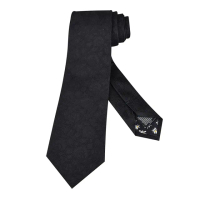 【Paul Smith】PAUL SMITH 玫瑰花紋搭雛菊內裡真絲領帶(寬版/黑)