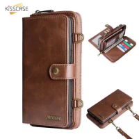 Multifunction Leather Phone Case For Samsung Galaxy S21 Ultra S20 Plus Wallet Case For For Samsung Galaxy Note 10 Plus 20 Ultra