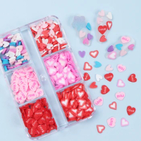 Valentines Polymer Clay Slices Slimes Flakes Epoxy Resin Filling Silicone Mold Filler DIY Craft Jewelry Making Nail Art Supplies