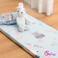 Embrace英柏絲 SPA級 Tencel天絲 嬰兒乳膠床墊+童枕組 白兔與熊 60x120x5cm 大和抗菌 吸濕排汗