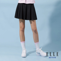 【ELLE ACTIVE】女款 運動休閒短裙/褲裙-黑色(EA24M2W2102#99)