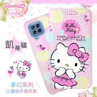 【Hello Kitty】三星 Samsung Galaxy M32 夢幻系列彩繪可站立皮套