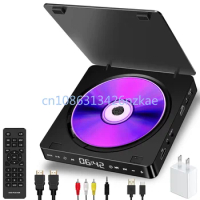 Home DVD/VCD HD Video Player Portable CD Player Multifunctional Player 1080P Mini Anti-Skip DVD With Remote Control