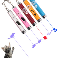 Cat LED Laser Toy Creative Funny Pet Laser Toy For Cats Laser Cat Pointer Pen Interactive Toy With Bright Animation Mouse Shadow