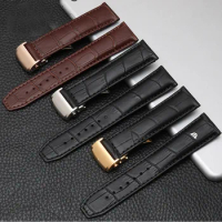 Genuine Leather Watch Strap 20mm 22mm For Maurice Lacroix Watchband Folding Buckle Leisure Business Cow Leather Bracelet