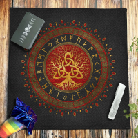 Tree Of Life Khăn trải bàn Tarot tinh thần Rune Celtic nút bàn thờ vải ngoại giáo bói toán phù thủy Chiêm Tinh Học Oracle thẻ Pad 2 kích thước
