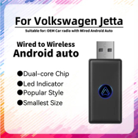 Newest Mini Android Auto Wireless Adapter for Volkswagen VW Jetta USB Dongle Smart AI Box Car OEM Wired Android Auto to Wireless