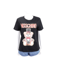 MOSCHINO 馬戲團泰迪熊黑色短袖T恤