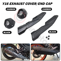 Y16 Muffler Cover Exhaust Pipe Cover Ekzos Exzos End Cap Cover Hitam Full Set Y16ZR Protector Carbon
