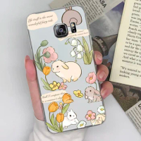 Fashion Case For Samsung Note 5 Case Transparent TPU Silicone Bear Rainbow Daisy Phone Case For Samsung Note 5 Soft Back Cases