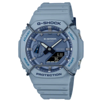 【CASIO 卡西歐】G-SHOCK 啞光金屬雙顯手錶(GA-2100PT-2A)