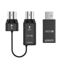 LEKATO Wireless MIDI Adapter MS1 Mini Wireless Transmission System 5 PIN for EWI Keytar Digital Pian