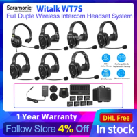 Saramonic Witalk WT7S Full Duple Wireless Intercom Headset System Boat Coaches Teamwork Microphone Marine Communication Headset