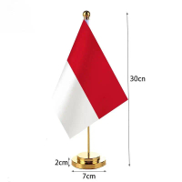 Bendera Meja Stand Bendera Merah Putih Meja Bendera Tiang bendera meja negara KOREA SELATAN dan INDO