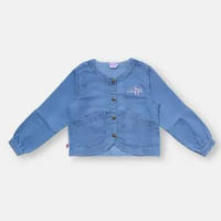 Rodeo Junior Jaket Crop Denim Anak Perempuan Biru/ Crop Denim Jacket Girl Blue/ RJG Butterfly 4-5 ta
