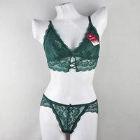 Scelta - Sexy Bra Set Celana Dalam Transparan Bralette Renda Setelan Bh Sc 1792 Set Hijau