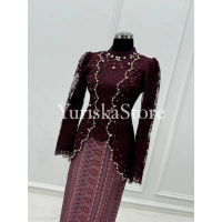 Best Seller Stelan Kebaya Wisuda / Kebaya Wanita Lece Berfuring Baju Formal / Kebaya Kondangan / Keb