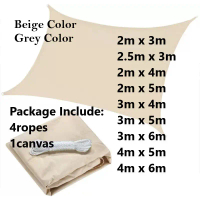 New TY 420D Rectangle Sun Shade Sail Polyester Canopy 95% UV Blockage UV & Water Resistant Outdoor