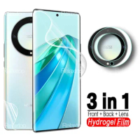 3 in 1 Hydrogel Film For Honor X9a 5G RMO-NX1 2023 6.67'' Screen Protector Honar X 9a X9 A HonorX9a Camera Lens Protective Glass