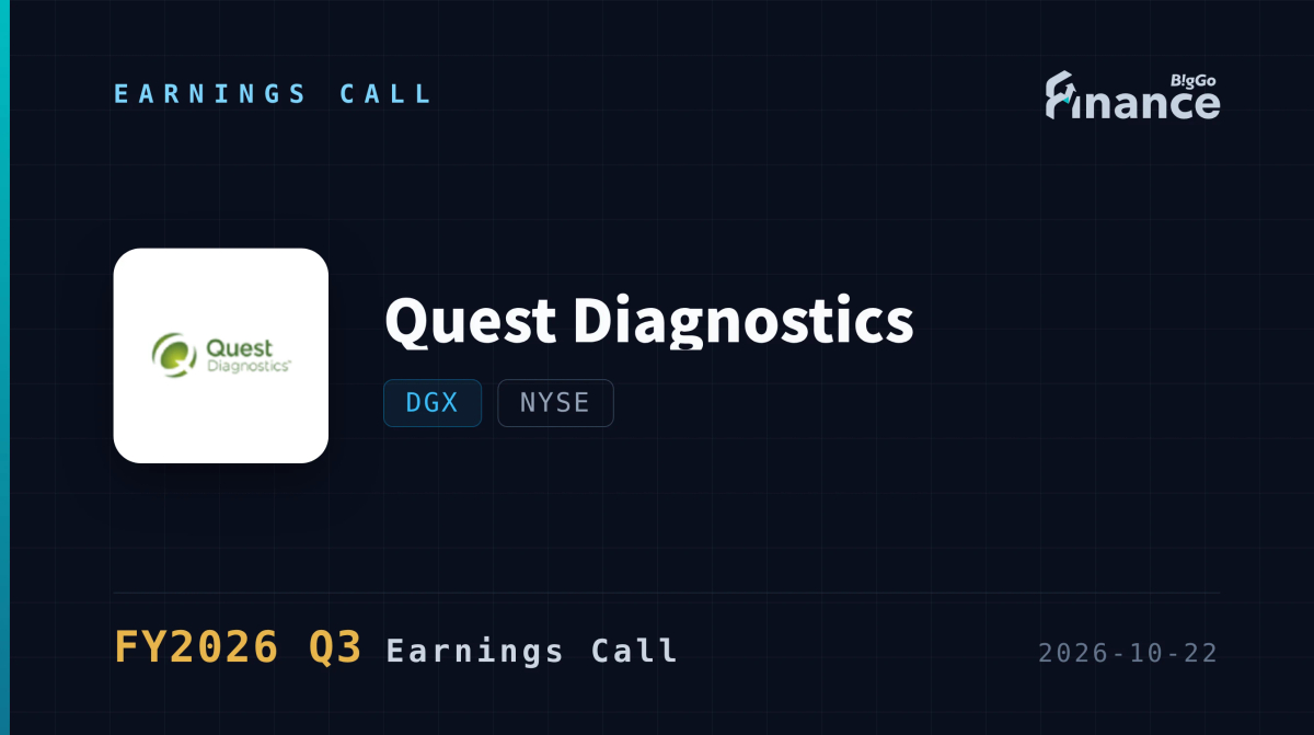 Cover art for Quest Diagnostics Q3 2026 Earnings Call