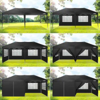 COBIZI Canopy Tent 10x20 Outdoor Canopy Waterproof 10x20 Gazebo with 6 Sidewalls Tent for Party Beach Camping