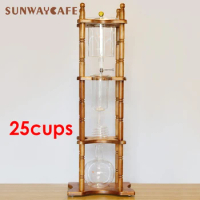 Hot Sell 25cups ice drip Japanese Style syphon coffee maker Cold Brew/Drip Coffee Maker 3000ml Heat Resistant Glass For Barista
