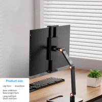 16 Inch Portable Monitor Desk Holder Metal Stand Universal Expandable Display Base Vesa Mount External Vertical Screen Expansion