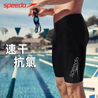 speedo速比濤泳褲男款防尷尬五分游泳褲訓練抗氯速干專業游泳裝備