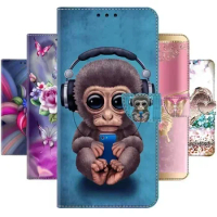 Y7Prime Case For Huawei Y7 Prime2019 Flip Case For Huawei Y7a Y6 Pro Case Huawei Y5lite Prime 2018 Y6s Painted Case Leather Capa